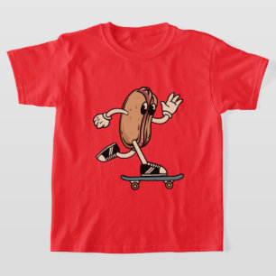coole Retro Vintage Skateboarding Hotdog Unisex T-Shirt