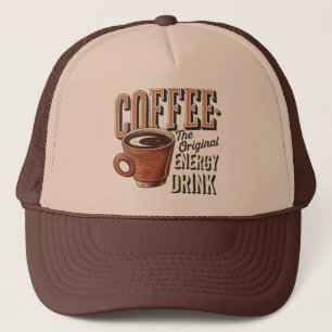Coole Retro-Wortkunst Kaffee Truckerkappe