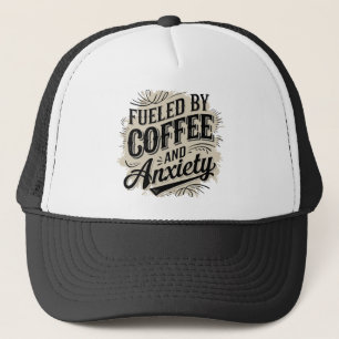 Coole Retro-Wortkunst Kaffee  Truckerkappe