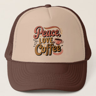 Coole Retro-Wortkunst Kaffee  Truckerkappe