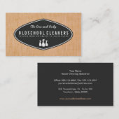 Coole Retroreinigung Business Leinen Look Visitenkarte (Vorne/Hinten)