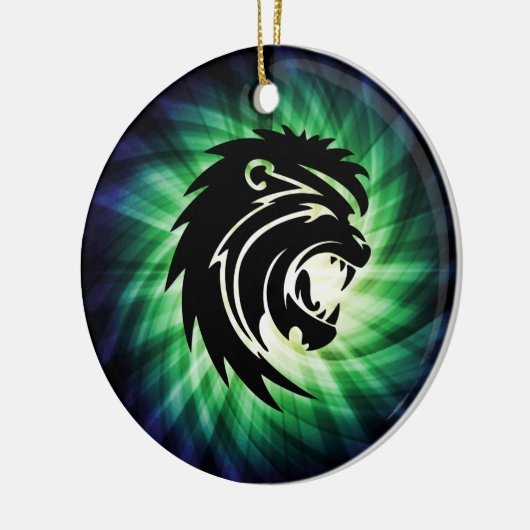 Coole Roaring Lion Silhouette Keramik Ornament (Links)