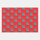 Coole Robot Boys Geburtstag Geschenkpapier Set (Vorderseite 2)