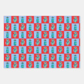 Coole Robot Boys Geburtstag Geschenkpapier Set (Vorderseite)