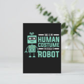 Coole Robot Funny Robot-Technologie Postkarte (Stehend Vorderseite)