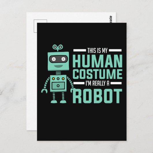 Coole Robot Funny Robot-Technologie Postkarte (Vorne/Hinten)