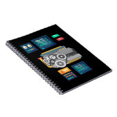 Coole Robot-Künstliche Intelligenz Notizblock (Rechte Seite)