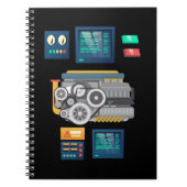 Coole Robot-Künstliche Intelligenz Notizblock (Vorderseite)