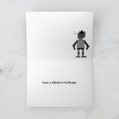 Coole Roboter Geburtstagwünsche Karte (Innenseite)