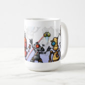 Coole Roboter-Tasse Kaffeetasse (VorderseiteRechts)