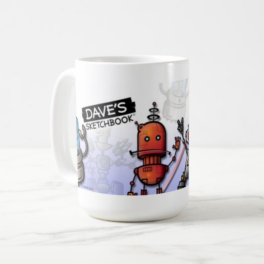 Coole Roboter-Tasse Kaffeetasse (Vorderseite Links)