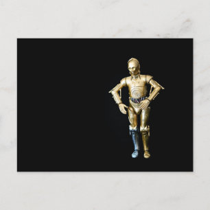 Coole Roboterspielzeugfotografie Feiertagspostkarte