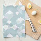 Coole Rochen Blaues Meer Geschirrtuch (Viertel Falte)