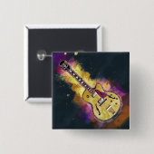 Coole Rock and Roll Band Gitarre Art Button (Vorne & Hinten)
