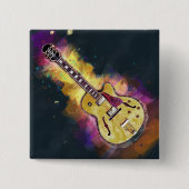 Coole Rock and Roll Band Gitarre Art Button (Vorderseite)