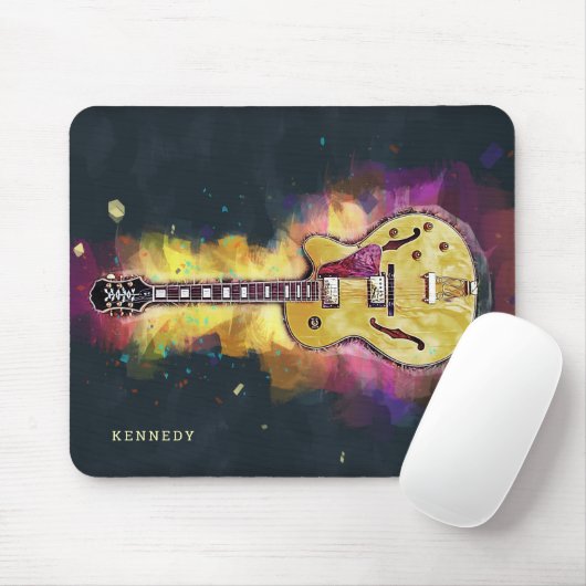 Coole Rock and Roll Band Gitarre Art Mousepad (Mit Mouse)