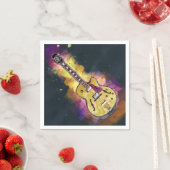 Coole Rock and Roll Band Gitarre Art Serviette (Beispiel)