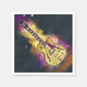 Coole Rock and Roll Band Gitarre Art Serviette (Vorderseite)