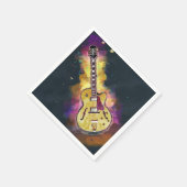 Coole Rock and Roll Band Gitarre Art Serviette (Ecke)