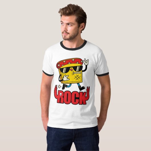Coole Rock And Roll Musik T-Shirt (Vorne ganz)
