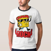 Coole Rock And Roll Musik T-Shirt (Vorderseite)