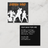 Coole Rock Band-Visitenkarten Quadratische Visitenkarte (Vorne/Hinten)