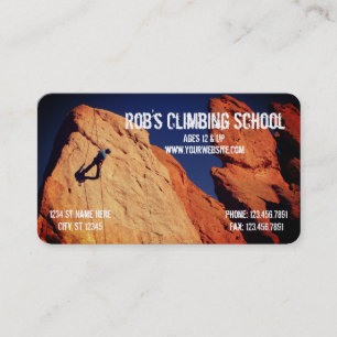 Coole Rock Climbing School Business Card Visitenkarte