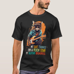 Coole Rock Guitar Cat mit Rock'n Roll Tune für Jun T-Shirt