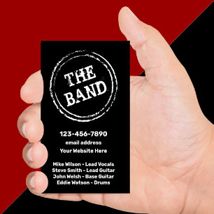 Coole Rock N Roll Band Geschäftskontaktkarten Visitenkarte