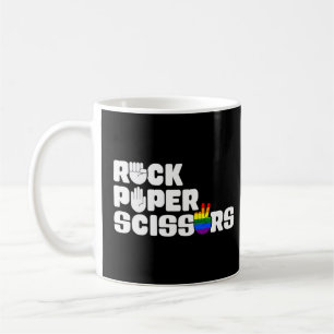 Coole Rock Paper Scissors Lesbian LGBTQ Prix Kaffeetasse