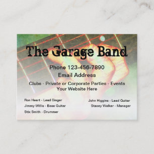 Coole Rockband-Musik-Themen Visitenkarte