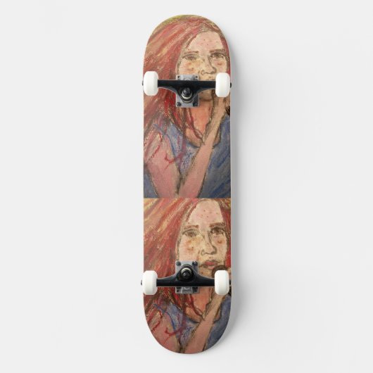 Coole Rocker-Girl Skateboard (Vorderseite)