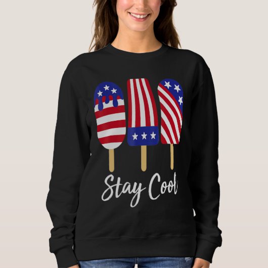 Coole Rocket Pop Red White & Blue Popsicle Sum ble Sweatshirt (Vorderseite)