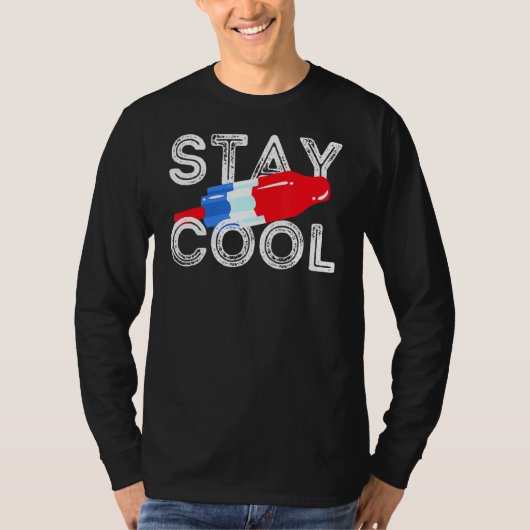 Coole Rocket Pop Red White & Blue Popsicle Sum ble T-Shirt (Vorderseite)