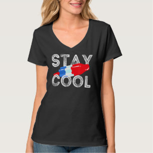Coole Rocket Pop Red White & Blue Popsicle Sum ble T-Shirt