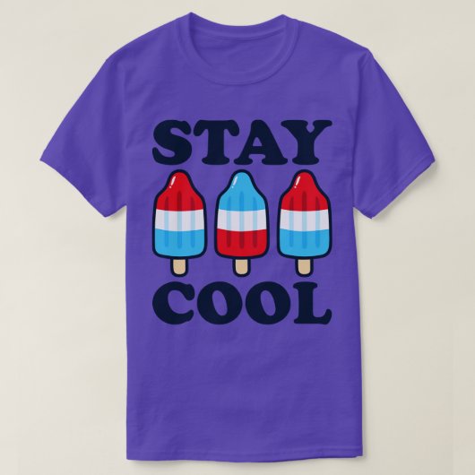 Coole Rocket Red White and Blue Popsicle Summer bl T-Shirt (Design vorne)