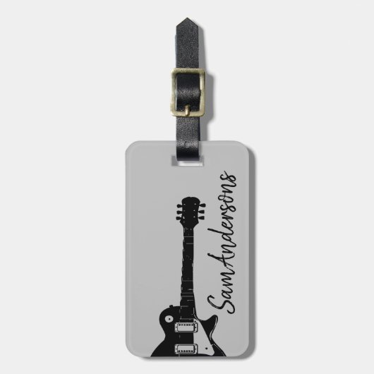 Coole Rockgitarrenreise Gepäckanhänger (Vorderseite vertikal)