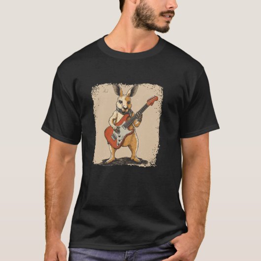 Coole Rock'n Kangaroo-Kostüm T-Shirt (Vorderseite)