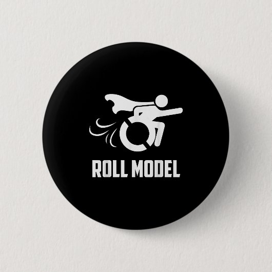 Coole Roll Model _ Lustige behinderte Person Rolls Button (Vorderseite)