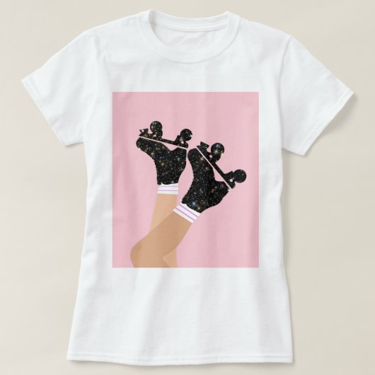 Coole Roller-Skate Derby Skater Frauen T-Shirt (Design vorne)