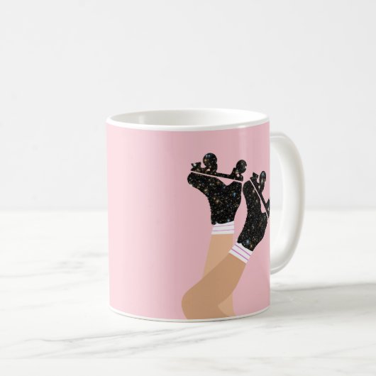 Coole Roller-Skate Derby Skater Gift Kaffeetasse (VorderseiteRechts)