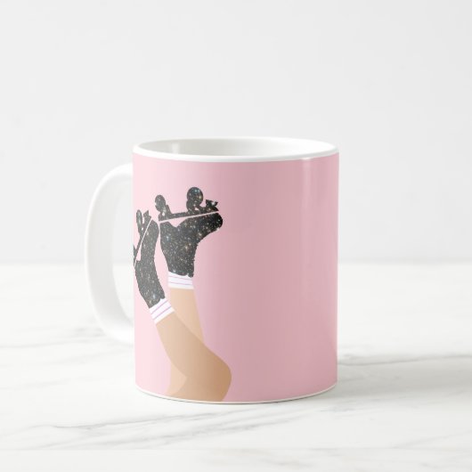 Coole Roller-Skate Derby Skater Gift Kaffeetasse (Vorderseite Links)