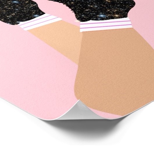 Coole Roller-Skate Derby Skater Gift Poster (Ecke)