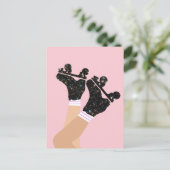 Coole Roller-Skate Derby Skater Gift Postkarte (Stehend Vorderseite)