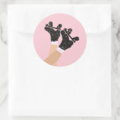 Coole Roller-Skate Derby Skater Gift Runder Aufkleber (Tasche)