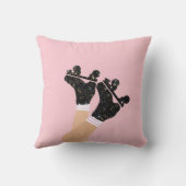 Coole Roller-Skate Derby Skater Pink Kissen (Rückseite)