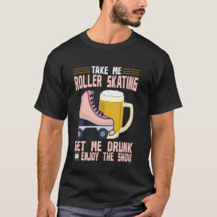 Coole Rollschuh Skate Girl 1970er Retro Nimm Mich T-Shirt