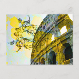 Coole römische Kunstelemente in trendiger Weise Postkarte