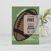 Coole Rookie Football Geburtstag Einladung (Stehend Vorderseite)