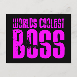 Coole rosa Geschenke für Bosse: Weltweit Coolster Postkarte